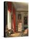 The Carved Room, Petworth House, Sussex (C1856), Verso: Sketch of a Seated Male Figure in Costume-Charles Robert Leslie-Premier Image Canvas