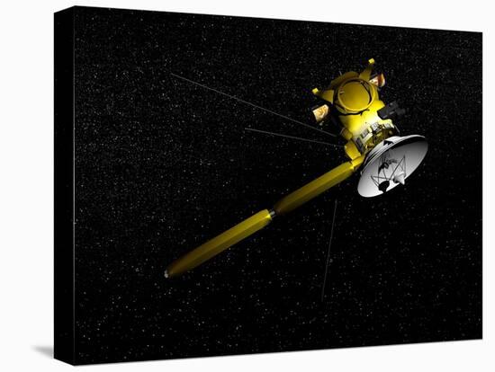 The Cassini Spacecraft in Orbit-null-Stretched Canvas