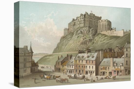 The Castle from the Grassmarket - Edinburgh-English School-Premier Image Canvas