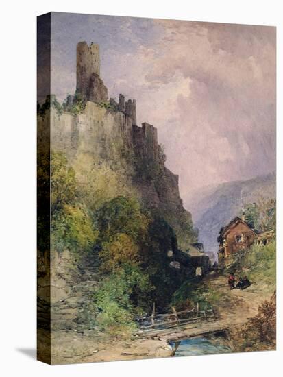 The Castle of Katz on the Rhine-William Callow-Premier Image Canvas