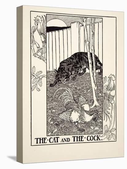 The Cat and the Cock, from A Hundred Fables of Aesop, Pub.1903 (Engraving)-Percy James Billinghurst-Premier Image Canvas