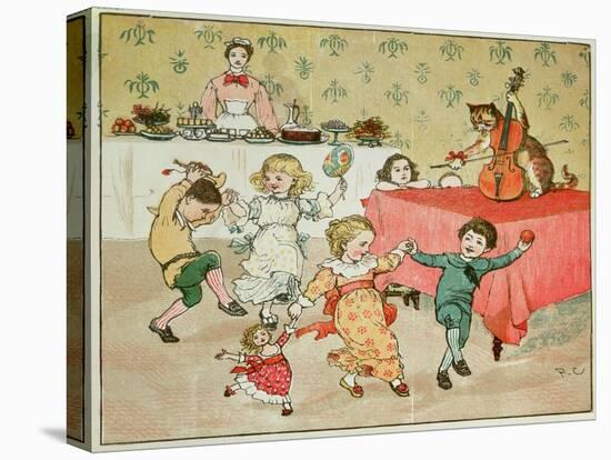 The Cat and the Fiddle and the Children's Party Illustration from Hey Diddle Diddle-Randolph Caldecott-Premier Image Canvas
