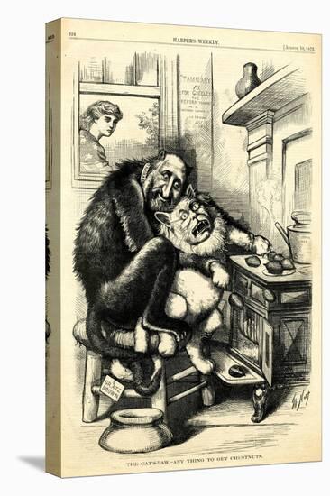 The Cat'S-Paw - Anything to Get Chestnuts, 1872-Thomas Nast-Premier Image Canvas