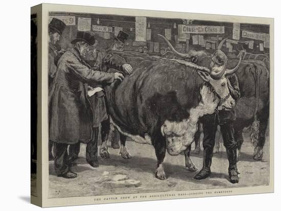 The Cattle Show at the Agricultural Hall, Judging the Herefords-William Small-Premier Image Canvas