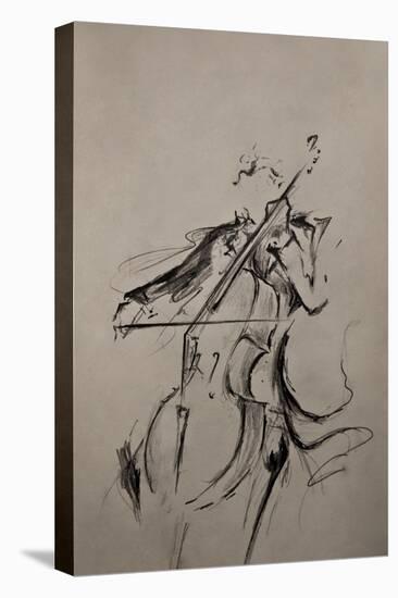 The Cellist Sketch-Marc Allante-Premier Image Canvas
