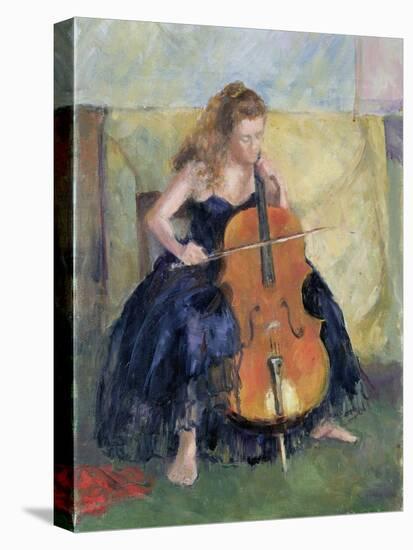 The Cello Player, 1995-Karen Armitage-Premier Image Canvas