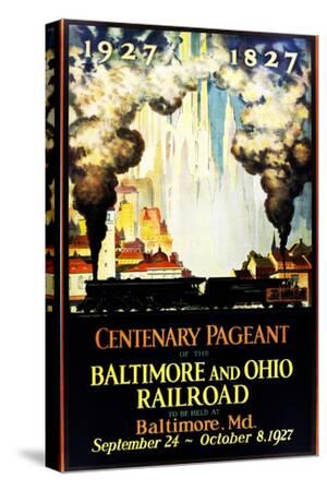 1927 Baltimore Maryland Pageant Vintage Railroad Travel Advertisement Poster 