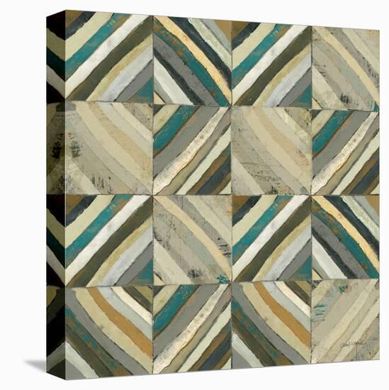 The Center I Abstract Turquoise-Cheryl Warrick-Stretched Canvas