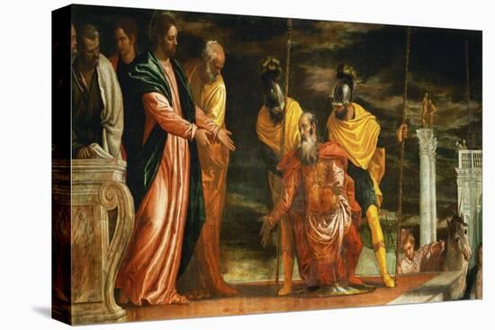 The Centurion of Capernaum Who Begs Jesus to Heal His Paralyzed Servant-Paolo Veronese-Premier Image Canvas