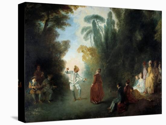 The Champetre Ball Painting by Jean Antoine Watteau (1684-1721), Private Collection-Jean Antoine Watteau-Premier Image Canvas