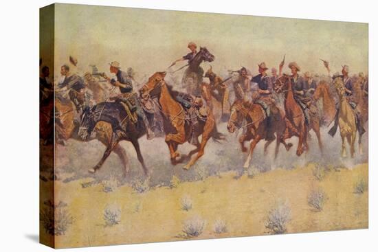 The Charge, from Colliers Weekly, Pub.1906 (Colour Litho)-Frederic Remington-Premier Image Canvas