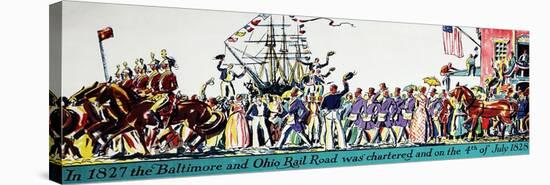 The Chartering for the B&O Railroad: 4th of July 1828-null-Premier Image Canvas