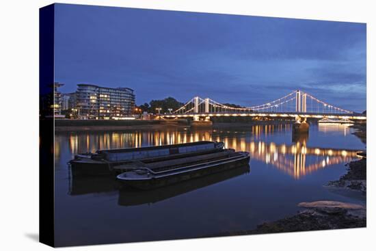 The Chelsea Bridge in London During Blue Hour, London, England-David Bank-Premier Image Canvas