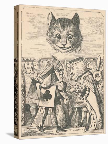 'The Cheshire Cat looking down at the Red King and Queen having an argument', 1889-John Tenniel-Premier Image Canvas