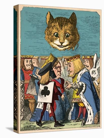 'The Cheshire Cat looking down at the Red King and Queen having an argument', 1889-John Tenniel-Premier Image Canvas