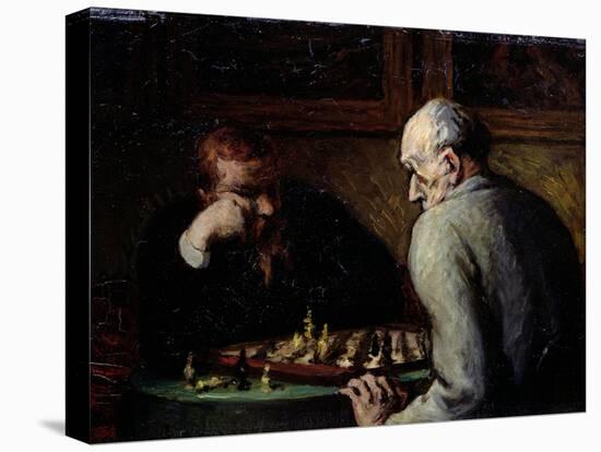 The Chess Players, circa 1863-67-Honore Daumier-Premier Image Canvas