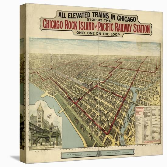 The Chicago El 1897-Vintage Lavoie-Premier Image Canvas