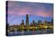 The Chicago Skyline over Lake Michigan at Dusk-Jon Hicks-Premier Image Canvas