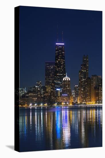 The Chicago Skyline over Lake Michigan at Dusk-Jon Hicks-Premier Image Canvas