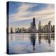 The Chicago Skyline over Lake Michigan-Jon Hicks-Premier Image Canvas