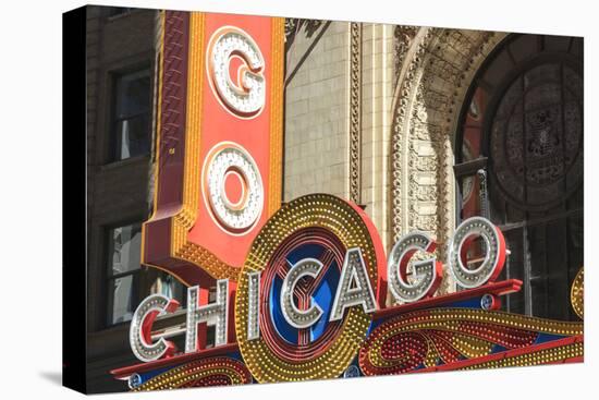 The Chicago Theater Sign Has Become an Iconic Symbol of the City, Chicago, Illinois, USA-Amanda Hall-Premier Image Canvas