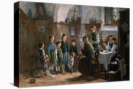 The Children and the Uncle. Studied in Vienna and Munich-null-Premier Image Canvas