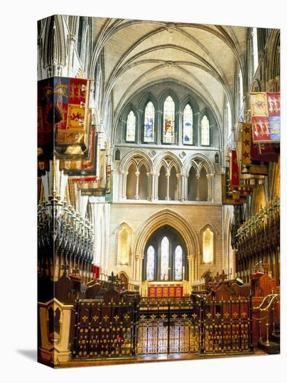 The Choir and Banners, St. Patrick's Catholic Cathedral, Dublin, County Dublin, Eire (Ireland)-Bruno Barbier-Premier Image Canvas