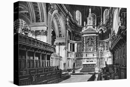 The Choir and Reredos, St Paul's Cathedral, 1908-1909-WS Campbell-Premier Image Canvas