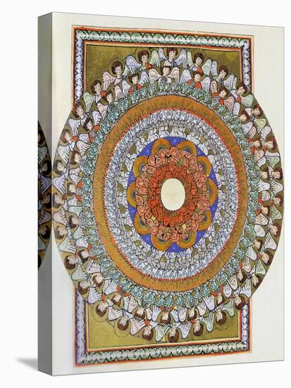 The Choir of Angels. Miniature from Liber Scivias by Hildegard of Bingen, C.1175 (W/C on Parchment)-German School-Premier Image Canvas