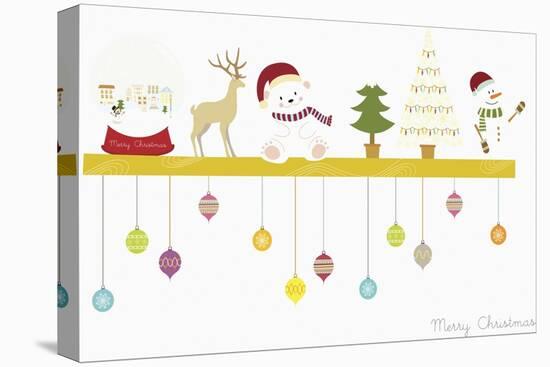 The Christmas Decorations on the Shelf-null-Premier Image Canvas