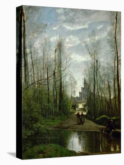 The Church of Marissel, Near Beauvais-Jean-Baptiste-Camille Corot-Premier Image Canvas