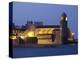 The Church of Notre-Dame-Des-Anges at Dusk from the Harbour at Collioure, Cote Vermeille, Languedoc-David Clapp-Premier Image Canvas