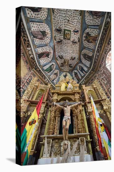 The Church of Santiago De Curahuara with Statue of Jesus on the Cross-Alex Saberi-Premier Image Canvas