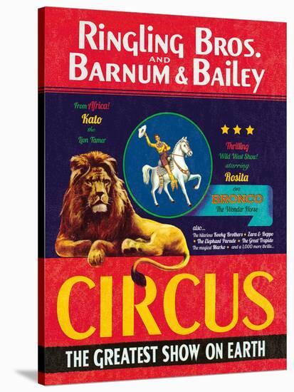 The Circus Comes to Town-The Vintage Collection-Stretched Canvas