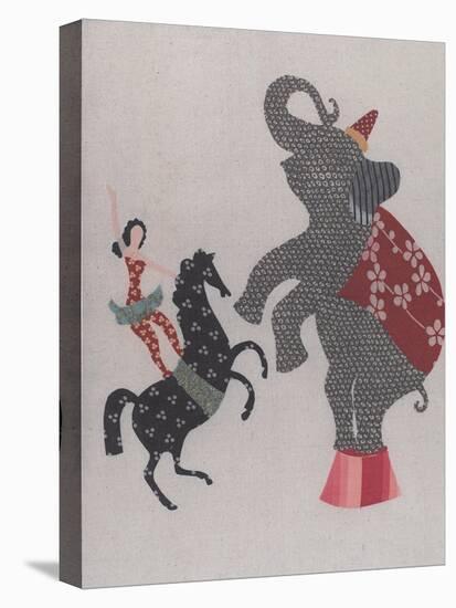 The Circus; the Elephant, Pony and the Acrobat-Susie Jenkin Pearce-Stretched Canvas