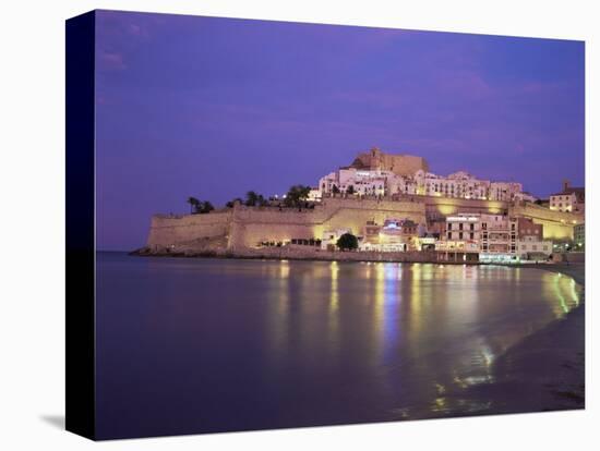 The Citadel by Night, Peniscola, Costa Del Azahar, Valencia, Spain, Mediterranean-Ruth Tomlinson-Premier Image Canvas