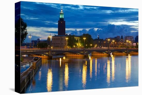 The City Hall at Night, Kungsholmen, Stockholm, Sweden, Scandinavia, Europe-Frank Fell-Premier Image Canvas