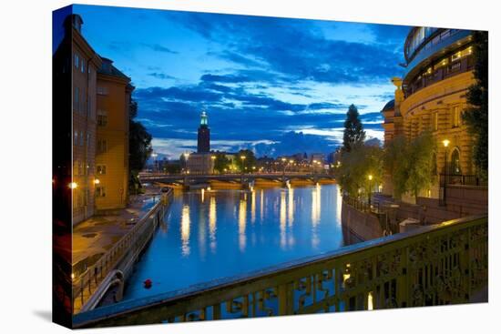 The City Hall at Night, Kungsholmen, Stockholm, Sweden, Scandinavia, Europe-Frank Fell-Premier Image Canvas