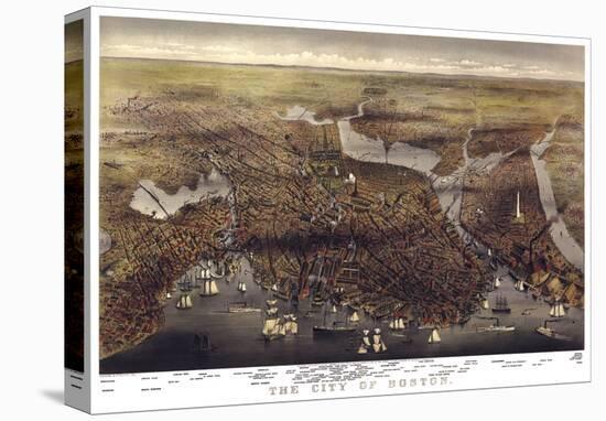 The City of Boston, Massachusetts, 1873-Parsons and Atwater-Stretched Canvas
