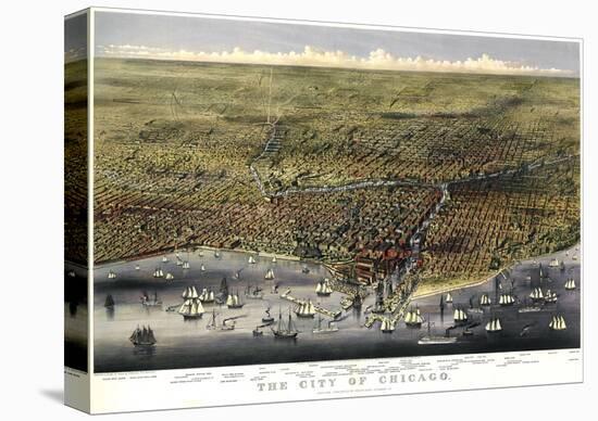 The City of Chicago, Illinois, 1874-Parsons and Atwater-Stretched Canvas