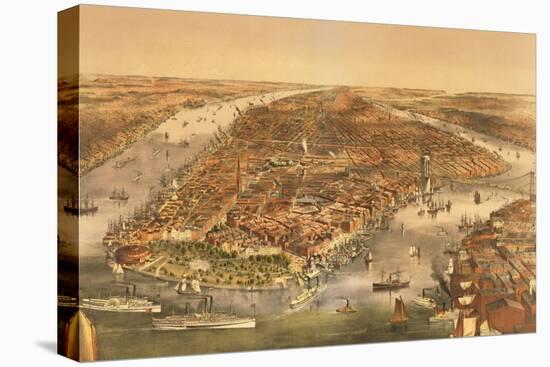 The City of New York, Published by Currier and Ives, 1870-American School-Premier Image Canvas