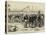 The Civil War in Japan, Embarking Cavalry at the Custom-House, Yokohama-null-Premier Image Canvas