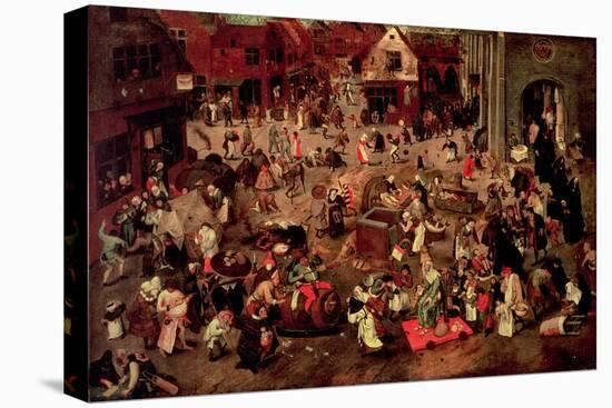 The Clash Between Careme and Mardi-Gras-Pieter Brueghel the Younger-Premier Image Canvas