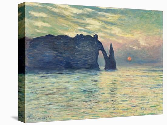 The Cliff, Etretat, Sunset Par Monet, Claude (1840-1926), 1882-1883 - Oil on Canvas, 60,5X81,8 - Fi-Claude Monet-Premier Image Canvas