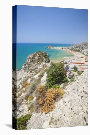 The cliffs frame the turquoise sea and the sandy beach of Licata, Province of Agrigento, Sicily, It-Roberto Moiola-Premier Image Canvas