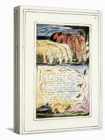 The Clod and the Pebble: Plate 33 from Songs of Innocence and of Experience C.1802-08-William Blake-Premier Image Canvas