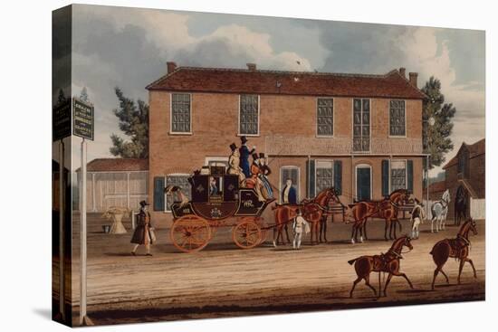 The Coach and Horses, Ilford, 1832 (Coloured Engraving)-James Pollard-Premier Image Canvas