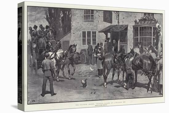 The Coaching Season, Changing Horses at a Wayside Inn-John Charlton-Premier Image Canvas