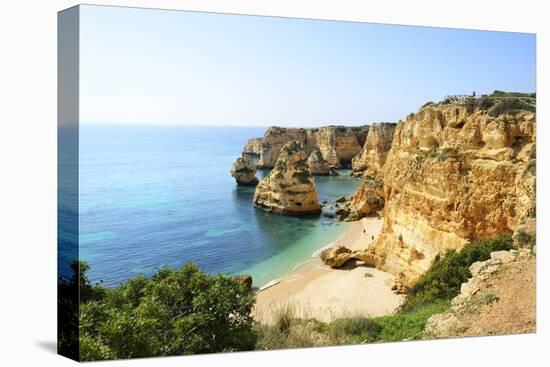 The coastal rock formations at Marinha beach (Praia da Marinha). Algarve, Portugal-Mauricio Abreu-Premier Image Canvas