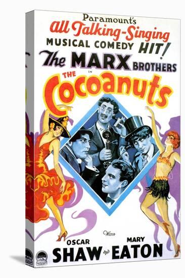 The Cocoanuts, Chico Marx, Groucho Marx, Harpo Marx, Zeppo Marx, 1929-null-Stretched Canvas